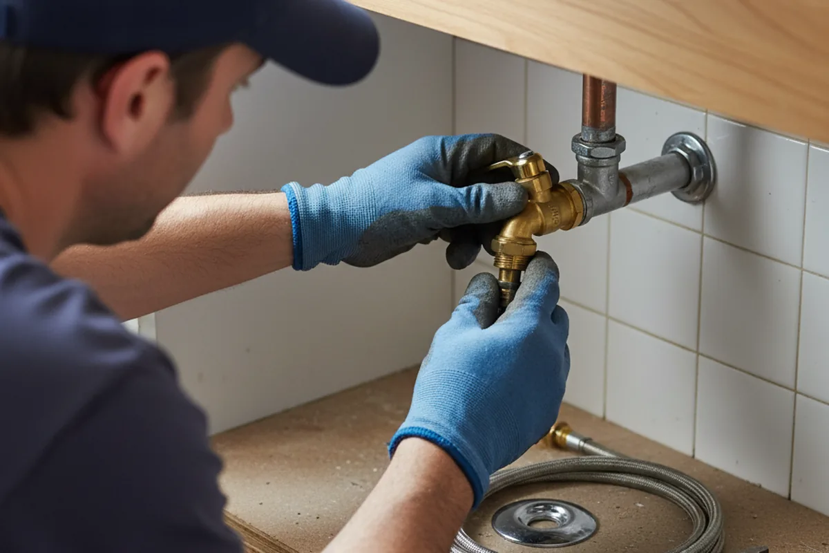 Shutoff valve and fitting work during Emergency Plumbing in New Hartford